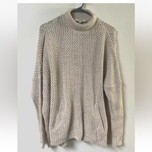 LOFT CABLE KNIT TURTLE NECK OVERTOP SIZE MEDIUM